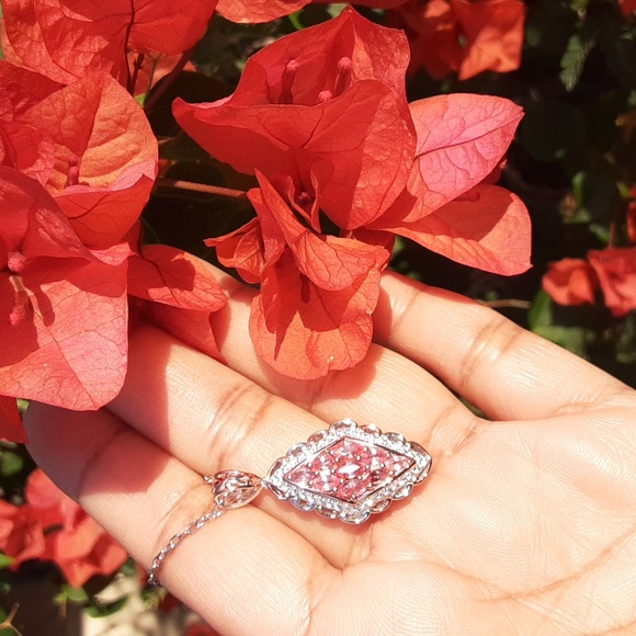 RARE, 925 Limited Edition, Padparadscha Sapphire & White Zircon. - Picture 6 of 10